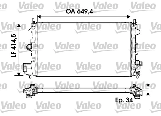 Variklio aušinimo radiatorius VALEO 734339