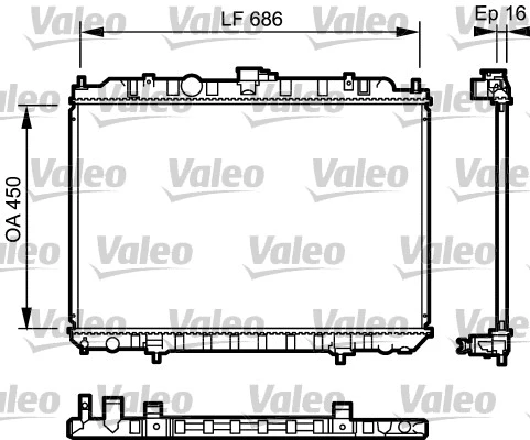 Variklio aušinimo radiatorius VALEO 735063