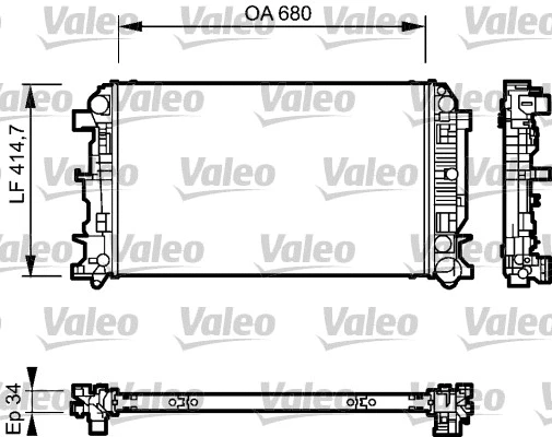 Variklio aušinimo radiatorius VALEO 735089