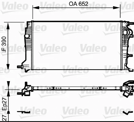 Variklio aušinimo radiatorius VALEO 735182