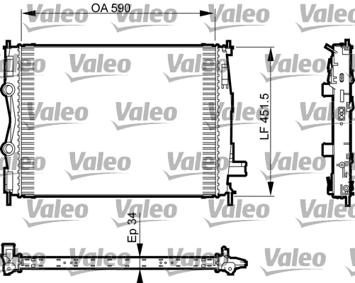 Variklio aušinimo radiatorius VALEO 735380
