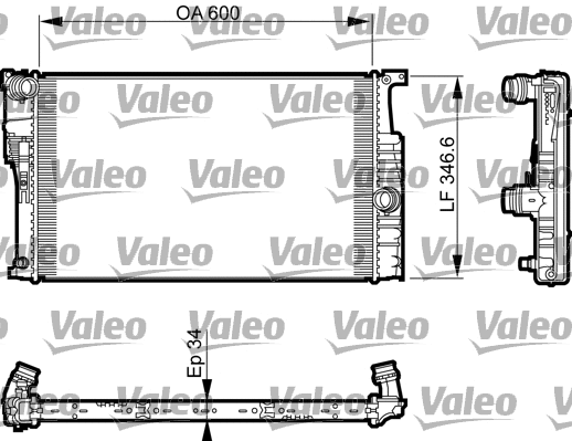 Variklio aušinimo radiatorius VALEO 735464