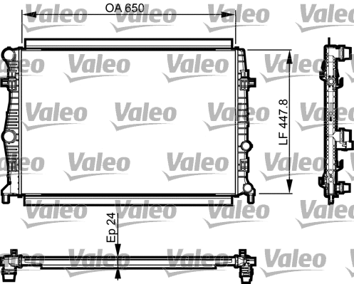 Variklio aušinimo radiatorius VALEO 735556