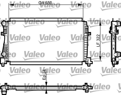 Variklio aušinimo radiatorius VALEO 735557