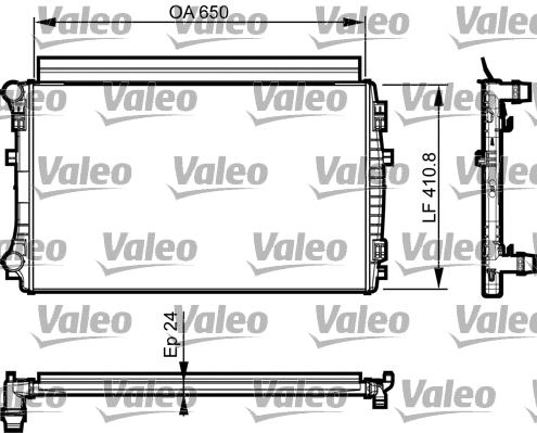 Variklio aušinimo radiatorius VALEO 735558