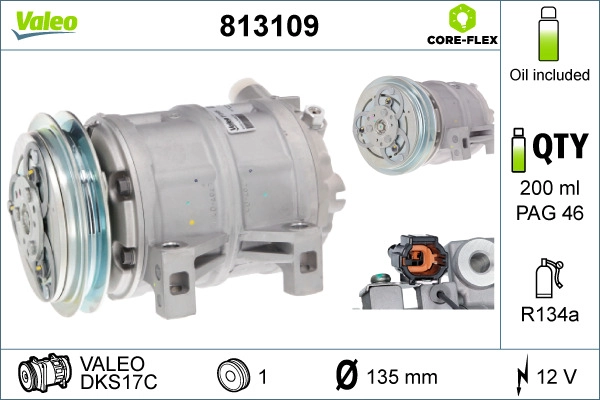 Oro kondicionieriaus kompresorius VALEO 813109