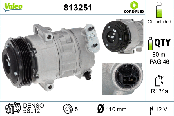 Oro kondicionieriaus kompresorius VALEO 813251