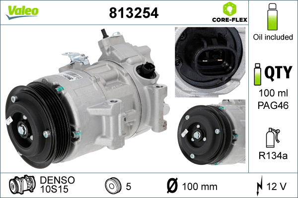 Oro kondicionieriaus kompresorius VALEO 813254