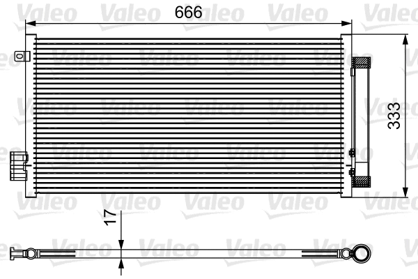 Oro kondicionieriaus radiatorius VALEO 814111