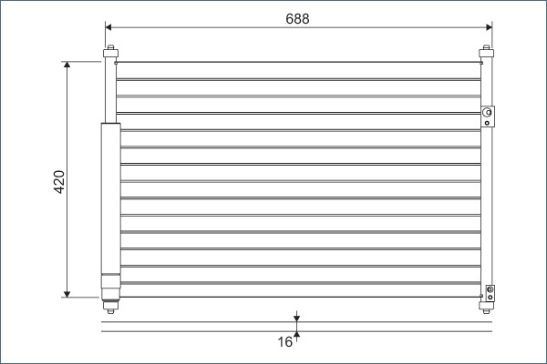 Oro kondicionieriaus radiatorius VALEO 814228