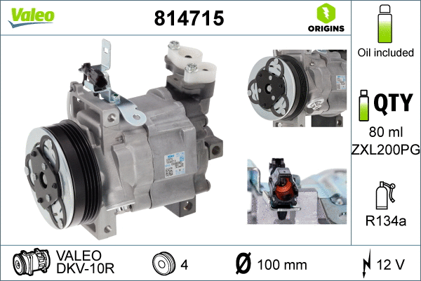 Oro kondicionieriaus kompresorius VALEO 814715
