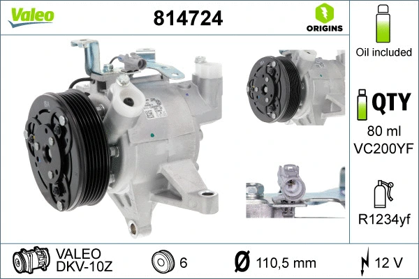 Oro kondicionieriaus kompresorius VALEO 814724