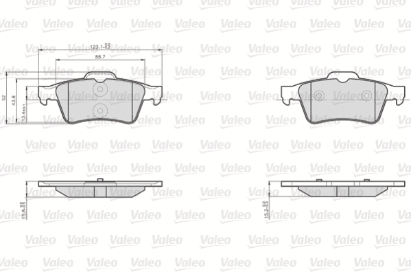 Diskinių stabdžių trinkelių rinkinys VALEO 872482