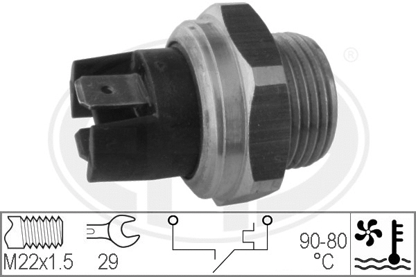 Radiatoriaus ventiliatoriaus temperatūros jungiklis ERA 330165