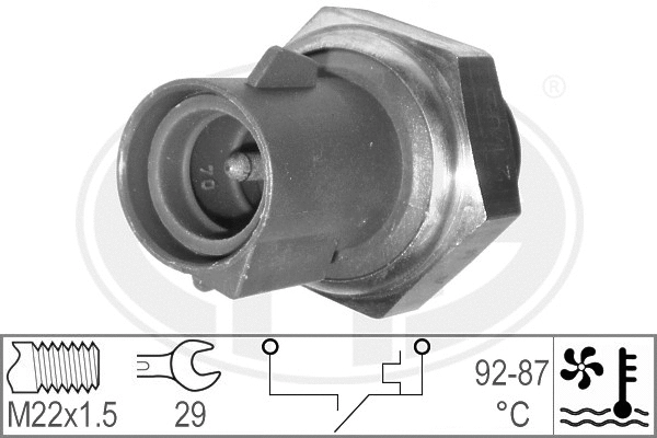 Radiatoriaus ventiliatoriaus temperatūros jungiklis ERA 330182