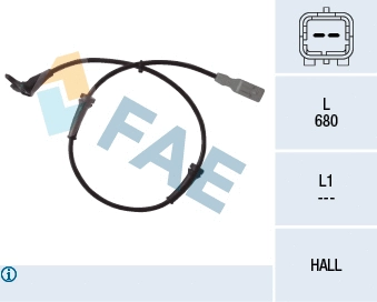 Rato greičio jutiklis (ABS daviklis) FAE 78036