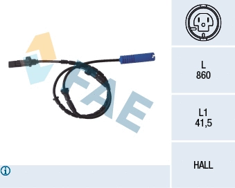 Rato greičio jutiklis (ABS daviklis) FAE 78046