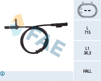 Rato greičio jutiklis (ABS daviklis) FAE 78107