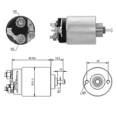 Starterio solenoidinis jungiklis MEAT & DORIA 46104