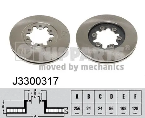 Stabdžių diskas NIPPARTS J3300317