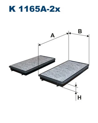 Salono filtras FILTRON K 1165A-2x