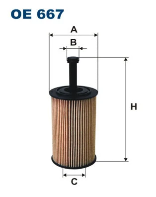 Alyvos filtras FILTRON OE 667