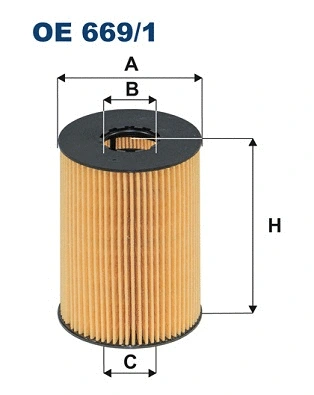 Alyvos filtras FILTRON OE 669/1