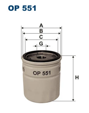 Alyvos filtras FILTRON OP 551
