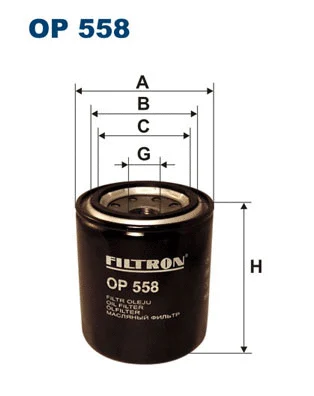 Alyvos filtras FILTRON OP 558