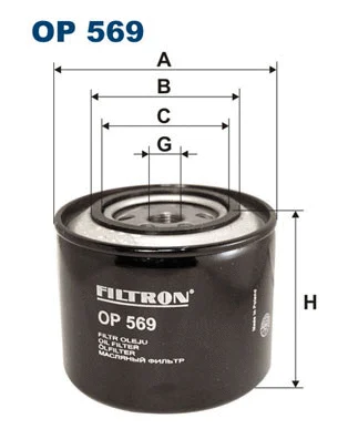 Alyvos filtras FILTRON OP 569