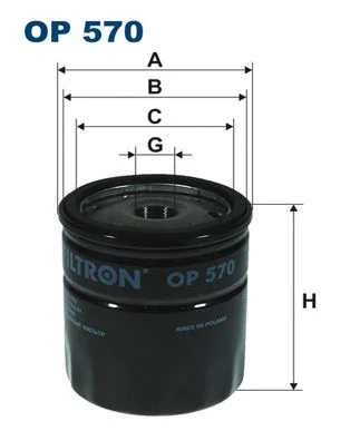 Alyvos filtras FILTRON OP 570