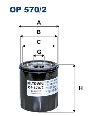 Alyvos filtras FILTRON OP 570/2