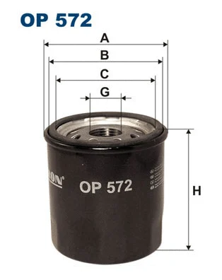 Alyvos filtras FILTRON OP 572