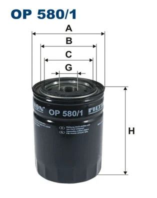 Alyvos filtras FILTRON OP 580/1
