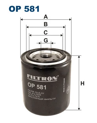 Alyvos filtras FILTRON OP 581