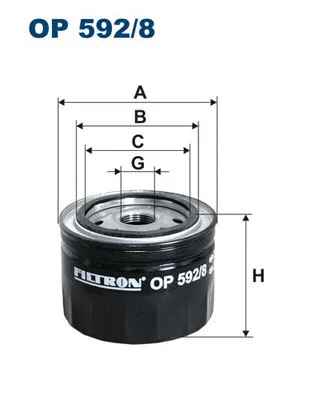 Alyvos filtras FILTRON OP 592/8