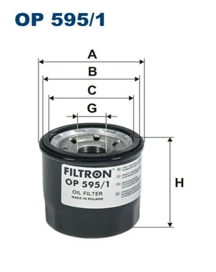 Alyvos filtras FILTRON OP 595/1