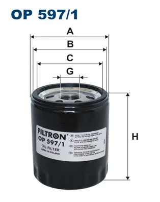 Alyvos filtras FILTRON OP 597/1