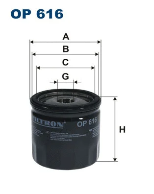 Alyvos filtras FILTRON OP 616
