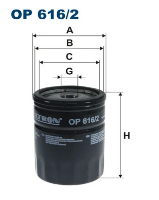 Alyvos filtras FILTRON OP 616/2