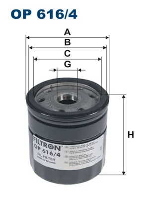 Alyvos filtras FILTRON OP 616/4