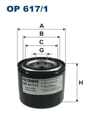 Alyvos filtras FILTRON OP 617/1