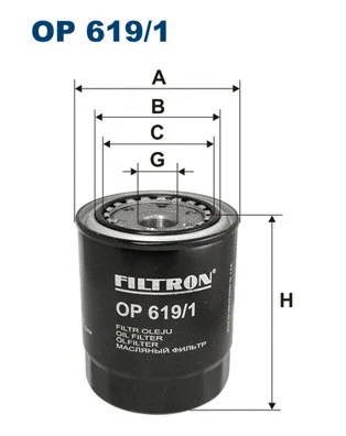 Alyvos filtras FILTRON OP 619/1