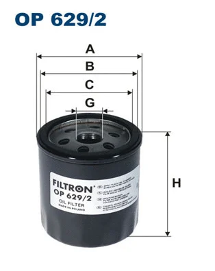 Alyvos filtras FILTRON OP 629/2