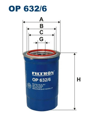 Alyvos filtras FILTRON OP 632/6