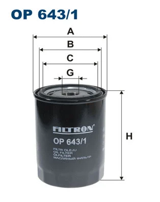 Alyvos filtras FILTRON OP 643/1