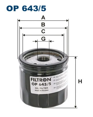Alyvos filtras FILTRON OP 643/5