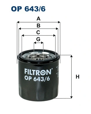 Alyvos filtras FILTRON OP 643/6