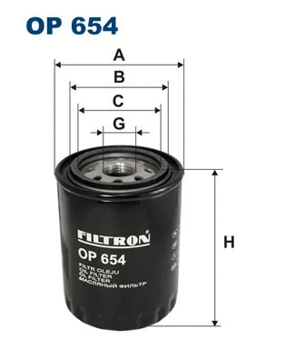 Alyvos filtras FILTRON OP 654