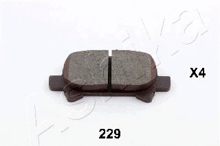 Diskinių stabdžių trinkelių rinkinys ASHIKA 51-02-229